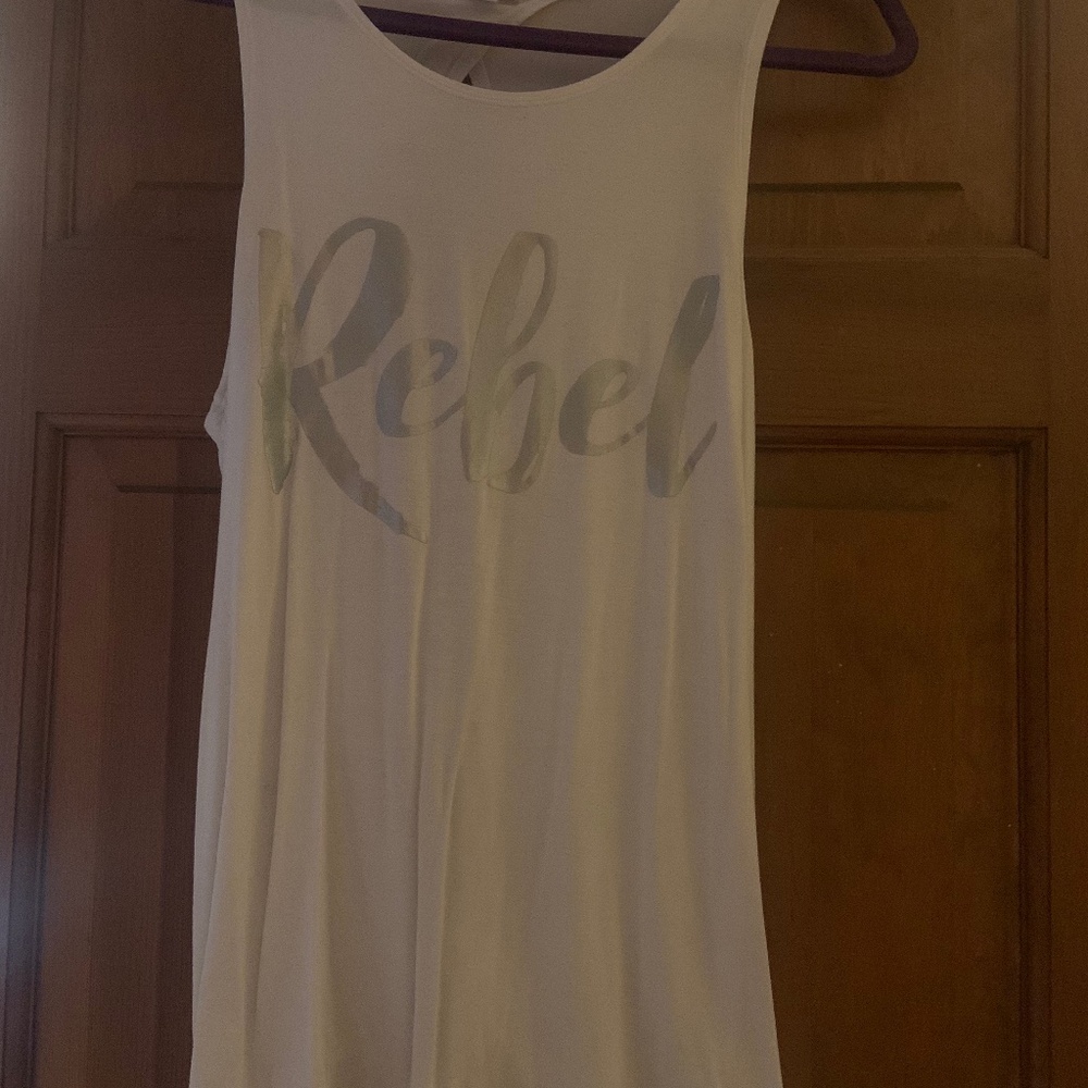 Rebel athletic practice wear white top